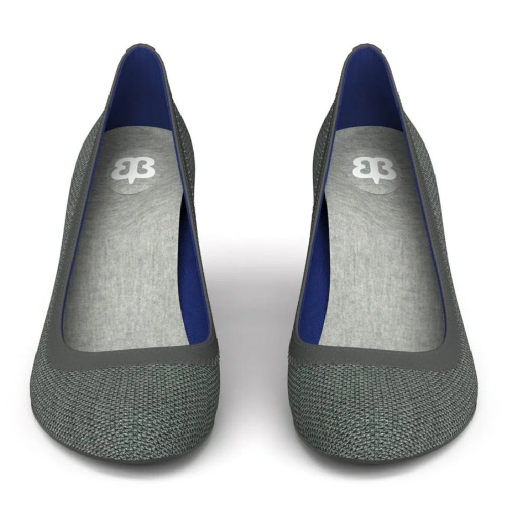 Betabrand Heel Late To The Gate Kitten Heel Round Toe Pump